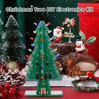 Xmas Tree DIY Kits RGB LED Flashing Tree DIY Kits Electronics Soldering Colorful 3D for Soldering Practice Learning thumbnail