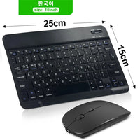 Bluetooth Wireless Keyboard Mouse For IOS Android Windows Tablet For iPad Air Mini Pro Spanish Korean Portugal Russian Keyboard thumbnail