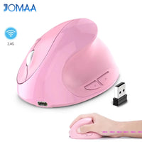 JOMAA Rechargeable Vertical Mouse Wireless USB 2.4G Right Hand Ergonomic Mice for Computer Laptop Gaming Mouse thumbnail