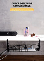 Undertable Storage Rack Metal Cable Tray Computer Desk Wire Organizer without Perforated Kitchen Storage Accessories thumbnail