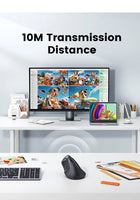 UGREEN Vertical Mouse Wireless Bluetooth5.0 2.4G Ergonomic 4000DPI 6 Mute Buttons for MacBook Tablet Laptops Computer PC Mice thumbnail