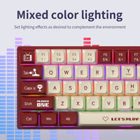 AJAZZ AK680 65% Wired Gaming Mechanical Keyboard Hot Swap Mini Keyboard Custom Keycap Gasket for Pc Laptop thumbnail