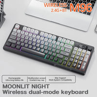 FreeWolf M96 Wireless Keyboard with Screen,Gaming Keyboard Bluetooth Dual-Mode Connection,Multi-Device Linking,Ergonomic thumbnail