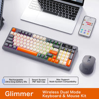 M96 Bluetooth Keyboard Wireless FREEWOLF Screen Gaming Keyboard,Electronic Screen, Multi-Device Connection,Ergonomics Gaming thumbnail