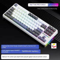 AULA F87 Pro Mechanical Keyboard 2.4g/Usb/Bluetooth Tri Mode Wireless 87 Key Rgb Pbt Gasket 5 Layer Silencing Full Key No Impact thumbnail