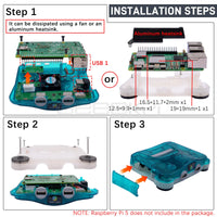 GeeekPi Raspberry Pi 5 Retroflag 64Pi CASE for RPI 5 with Aluminum Heatsink Power Switch thumbnail