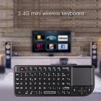 Backlit Mini Wireless Keyboard French Azerty Spanish In Russian Language With Touchpad N Air Mouse For PC Smart TV Box RGB Kit thumbnail
