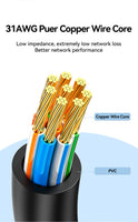 SAMZHE Slim Cat6A RJ45 Internet Cable High Speed 10Gbps 31AWG Support Cat8 Cat7 Network LAN Computer Patch Cable for PC & Gaming thumbnail