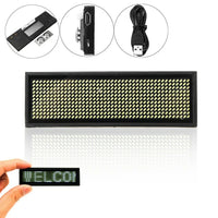 LED Mini Digital Display Screen Programmable Rechargeable Scrolling Name Message Tag Badge Sign 15 Display Language Nameplate thumbnail