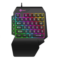 35-Key Single-Handed Mechanical Gaming Keyboard - USB Wired RGB Backlight, Ergonomic Design & Ultra-Slim Portable for Laptop/PC thumbnail