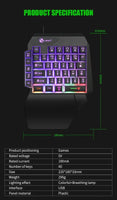 35-Key Single-Handed Mechanical Gaming Keyboard - USB Wired RGB Backlight, Ergonomic Design & Ultra-Slim Portable for Laptop/PC thumbnail