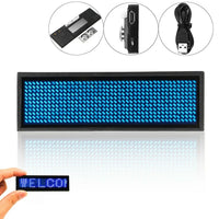 LED Mini Digital Display Screen Programmable Rechargeable Scrolling Name Message Tag Badge Sign 15 Display Language Nameplate thumbnail