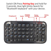 Mini Rechargeable Type-C Bluetooth 3.0 Keyboard Slim Wireless Pocket Keypad Portable 49 Keys Keyboard for Tablets Smartphones thumbnail