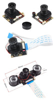 Raspberry Pi 4 Camera 5MP Night Vision 1080P Optional Wide Angle Fisheye IR-CUT Camera FF AF for Raspberry Pi 4B 3B+ 3B Zero thumbnail