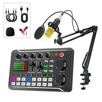 Live Podcast Equipment Set, with BM800 studio microphone, audio mixer supports a variety of sound effects, for PC,live broadcast thumbnail