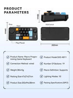 Programmable Wired Mechanical Keyboard with Volume Scroll Wheel,Game Joystick 19Key Hot-Swappable Number Keypad for Win8/10/Mac thumbnail