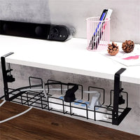 Undertable Storage Rack Metal Cable Tray Computer Desk Wire Organizer without Perforated Kitchen Storage Accessories thumbnail