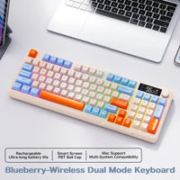 M96 Bluetooth Keyboard Wireless FREEWOLF Screen Gaming Keyboard,Electronic Screen, Multi-Device Connection,Ergonomics Gaming thumbnail