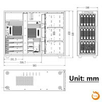 ZhenLoong full tower NAS computer case ITX MATX ATX EATX 15 bay hard drive hot-swap SATA server GPU Graphic workstation chassis thumbnail