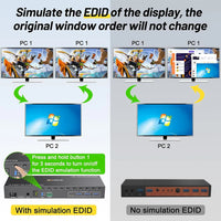 NEW 10 Port KVM Switch With EDID simulation HD-MIUSB3.0 KVM Switch for 10 Computer Share 1 Monitor 4 USB Device,With Audio RS232 thumbnail