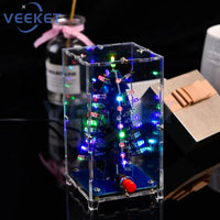 Xmas Tree DIY Kits RGB LED Flashing Tree DIY Kits Electronics Soldering Colorful 3D for Soldering Practice Learning thumbnail