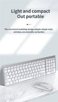 Wireless Keyboard Mouse Bluetooth 5.0 2.4G Combo Rechargeable Full Size Wireless Keyboard For Notebook Laptop Tablet iPad PC thumbnail