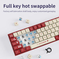 AJAZZ AK680 65% Wired Gaming Mechanical Keyboard Hot Swap Mini Keyboard Custom Keycap Gasket for Pc Laptop thumbnail