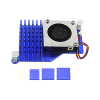 Raspberry Pi 5 Active Cooler Fan Aluminum Heatsink with PWM Speed Adjustable Fan Black Silver Blue Metal Radiator for RPi 5 thumbnail