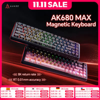 AJAZZ AK680 MAX Magnetic Switch Mechanical Keyboard 60% Rapid Trigger 0.01mm 8K/1K Return 68 keys Wired/Wireless Gaming Keybaord thumbnail