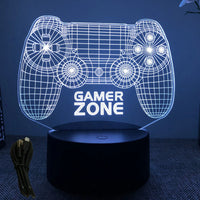 NEON GAMER 3D Lamp LED Night Light Gaming Setup RGB Children's Lamps Gamer Room Decoration Bedroom Table Lamp Personalized Gifts thumbnail