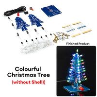 Xmas Tree DIY Kits RGB LED Flashing Tree DIY Kits Electronics Soldering Colorful 3D for Soldering Practice Learning thumbnail
