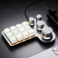 12 Keys 4 Knobs Programming Macro  Keyboard RGB USB Wired/Bluetooth-Compatible Photoshop Gaming Keypad Hot-swap Red Switch thumbnail
