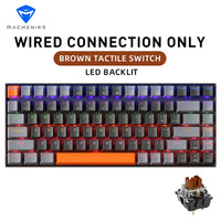 Machenike K500A-B84 Mechanical Keyboard 75% TKL Hot-Swappable Wired Gaming Keyboard 6-Color Backlit 84 Keys For PC Gamers Laptop thumbnail