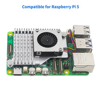 Raspberry Pi 5 Active Cooler Fan Aluminum Heatsink with PWM Speed Adjustable Fan Black Silver Blue Metal Radiator for RPi 5 thumbnail