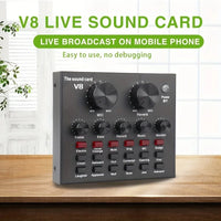 Cross-border Hot Style V8 Soundcard Broadcast Equipment Suit Computer Phone Trill Game Host Special Microphone Microphone thumbnail