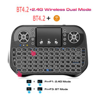 Bluetooth Wireless Mini Keyboard Backlit 2.4G USB English Russian French Spanish Portuguese Arabic Hebrew for Android TV Box PC thumbnail