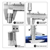 Professional Industrial Vernier Caliper Carbon Steel Precision Measurement Four Use Metric Precision Measuring Tool thumbnail