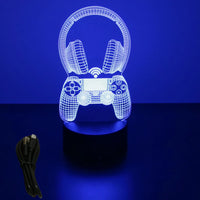 NEON GAMER 3D Lamp LED Night Light Gaming Setup RGB Children's Lamps Gamer Room Decoration Bedroom Table Lamp Personalized Gifts thumbnail