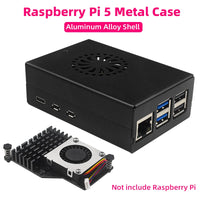 Raspberry Pi 5 Metal Case Aluminum Alloy Shell compatible for Active Cooler for RPI 5 Pi5 thumbnail