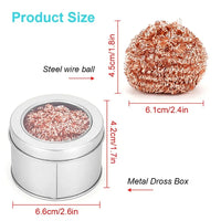 Coppered Wire Cleaning Ball Iron Nibs Soldering Waste Absorption Iron Nib Cleaner De-Soldering Steel Wire Ball thumbnail