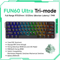 Akko MonsGeek FUN60 Mechanical Keyboard Magnetic Switch 60% Gaming Keyboards Rapid Trigger 0.01mm 8K ARGB HE/TMR Custom Keyboard thumbnail