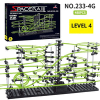 Marble Run Maze Race Track Games Luminous Spacerail Roller Coaster Level 2 3 4 Electric Elevator Model Education Science Toy thumbnail