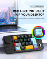 Hot Swap Wired Mechanical Keyboard with Volume Scroll Jostic 19Keys Programmer Keypad for Computer Laptop thumbnail