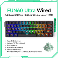 Akko MonsGeek FUN60 Mechanical Keyboard Magnetic Switch 60% Gaming Keyboards Rapid Trigger 0.01mm 8K ARGB HE/TMR Custom Keyboard thumbnail