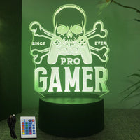 NEON GAMER 3D Lamp LED Night Light Gaming Setup RGB Children's Lamps Gamer Room Decoration Bedroom Table Lamp Personalized Gifts thumbnail