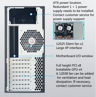 ZhenLoong full tower NAS computer case ITX MATX ATX EATX 15 bay hard drive hot-swap SATA server GPU Graphic workstation chassis thumbnail