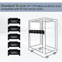 1U Rack Mount for Raspberry Pi 5/4B/3B+ Removable Steel Bracket 19 Inch 5 Slots thumbnail