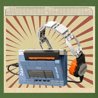 DIY Retro Electrical Appliances Furniture TV Computer Tape Walkman Game Consoles Radio Building Blocks Model Bricks Sets Toys thumbnail