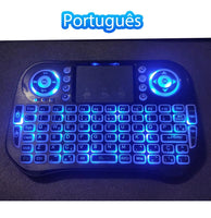 Bluetooth Wireless Mini Keyboard Backlit 2.4G USB English Russian French Spanish Portuguese Arabic Hebrew for Android TV Box PC thumbnail