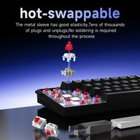 Ajazz NK61 Mechanical Wired Gaming Keyboard RGB Lighting Supports Hot-Swappable 61-Key Mechanical Wired Gaming Keyboard thumbnail